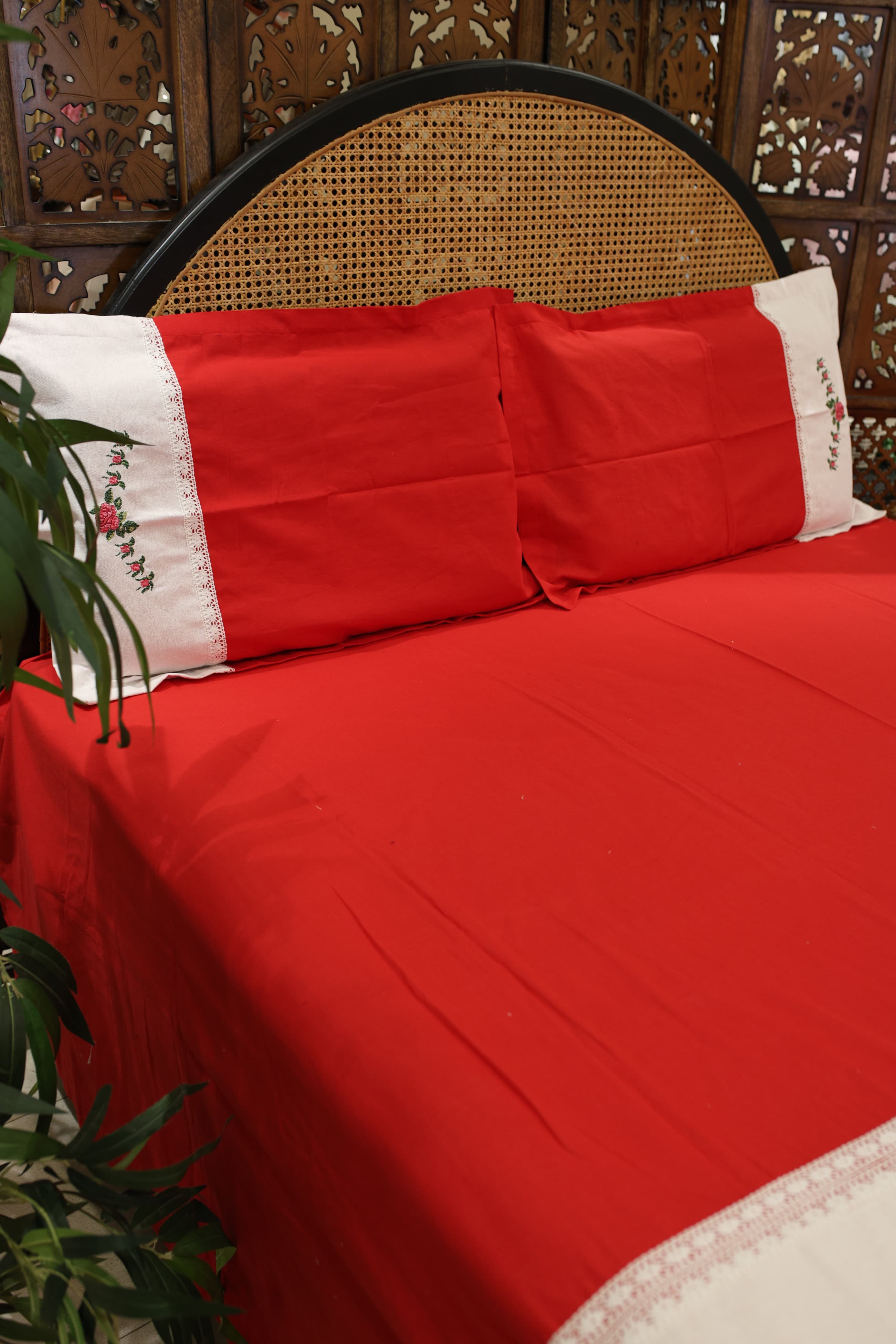 Queen Premium Cross stitch embroidery bedcover - Xmas edition