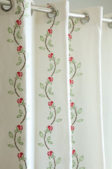 Curtains - Rose Vine Printed Opaque Curtain