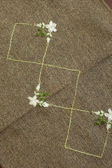 Table runner-4 Seater Ribbon embroidery