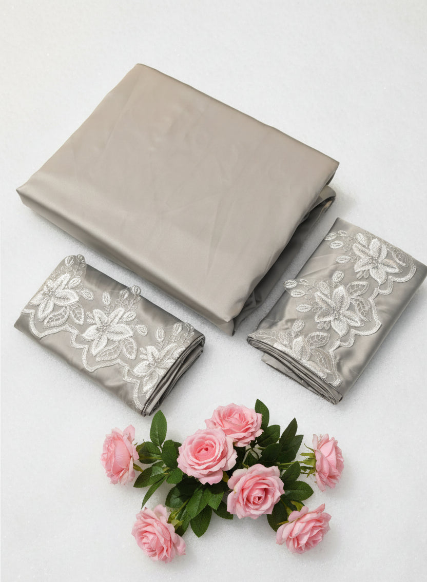 Bedsheets-Queen Silky lace bedsheets