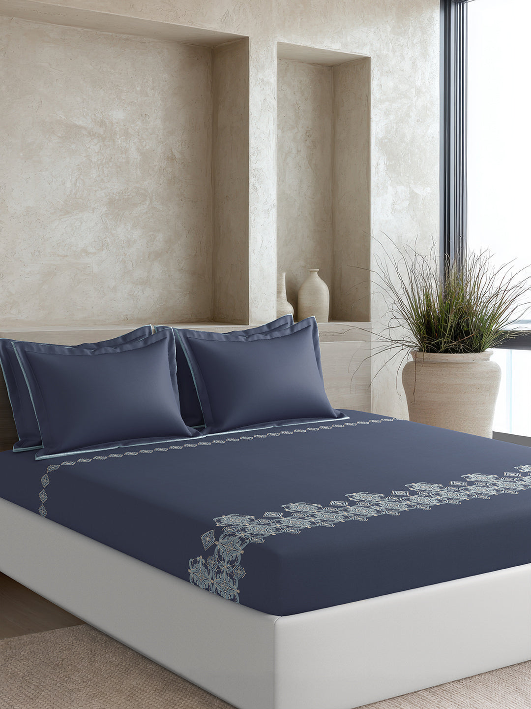 Bedsheets - King Premium machine embroidery bedsheets Sansaar : Saembro