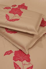 King Size Premium Machine Embroidery Bedsheet Set with 2 Pillow Covers (108x108")