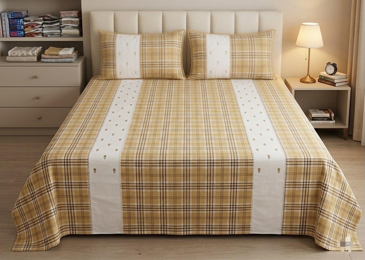Bedsheets - Machine Embroidery  bedsheets