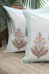 Handblock cushion cover 16×16 inches