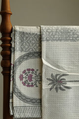 Towels - Waffle Handblock print Towel Set