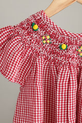 Kids smocked dress 4-5 years - Xmas edition