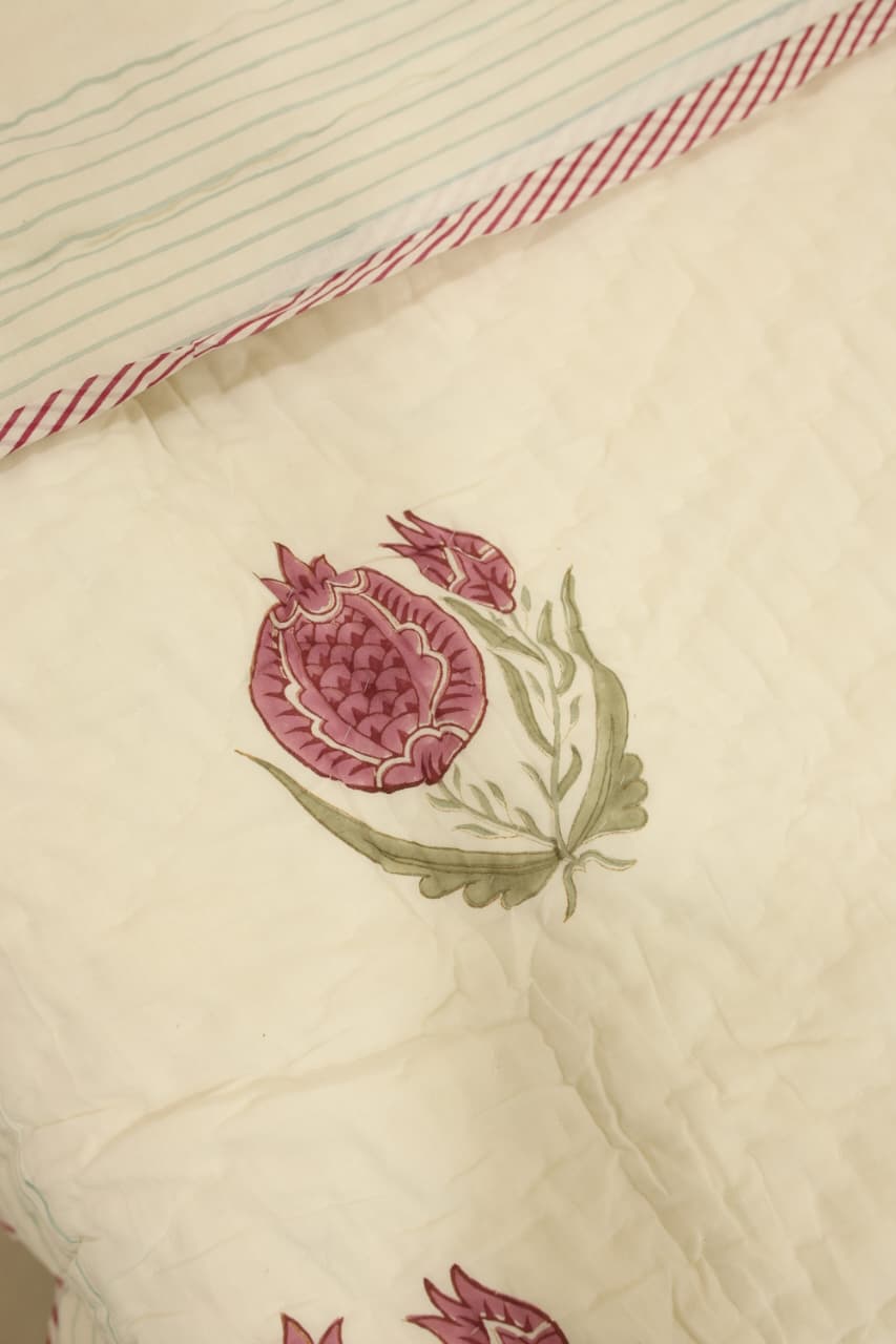 Premium Cotton handblock Print Double Quilt