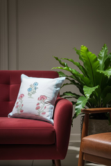 Handblock cushion cover 16×16 inches