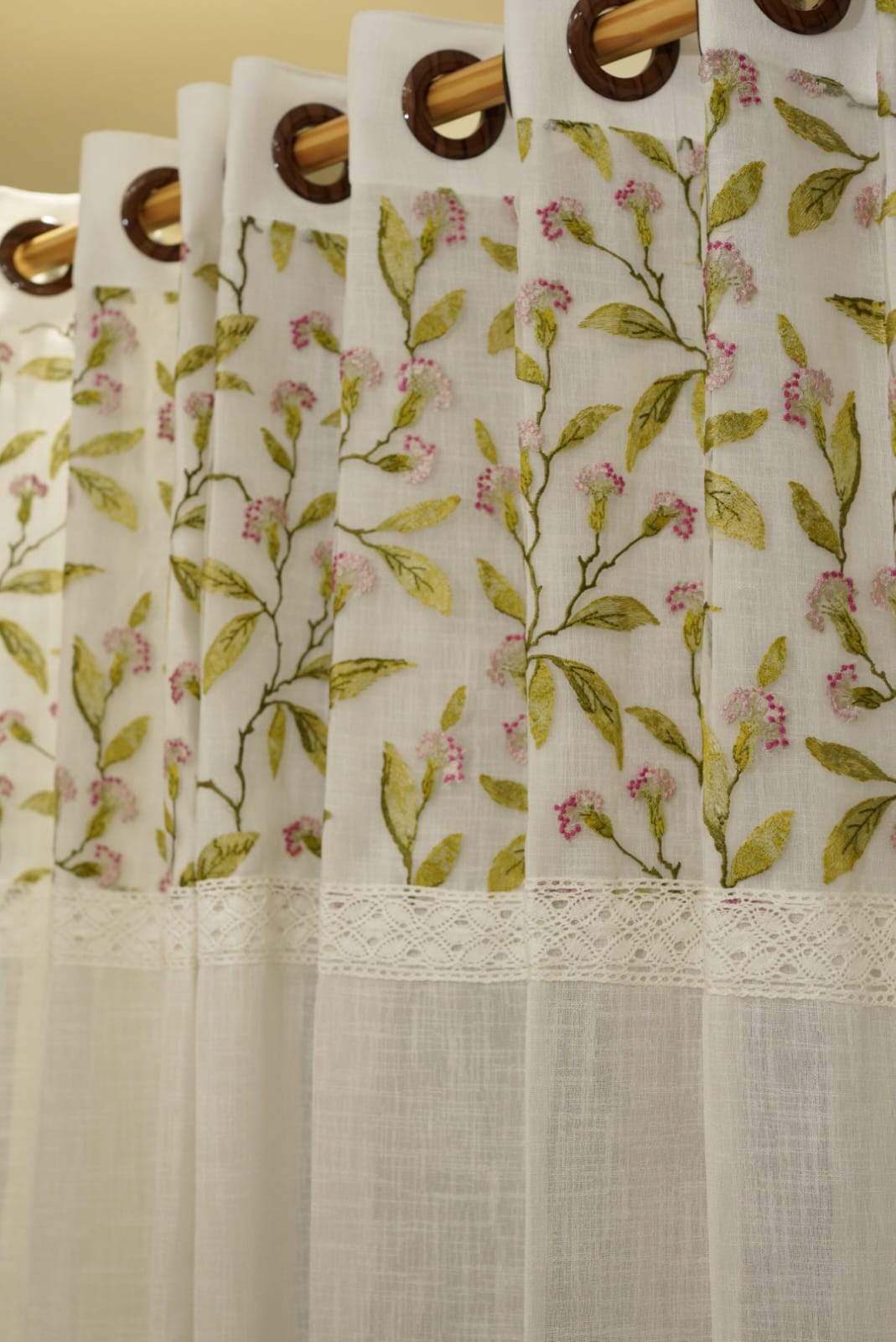 Curtains-Premium embroidery designer sheer curtains
