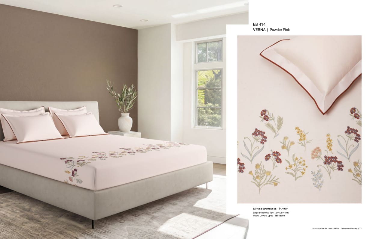 Bedsheets - King Premium machine embroidery bedsheets Sansaar : Saembro