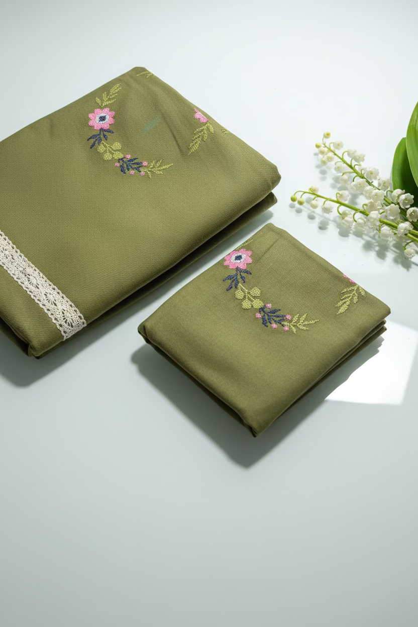 Bedsheets - Single Cross stitch embroidery bedsheets