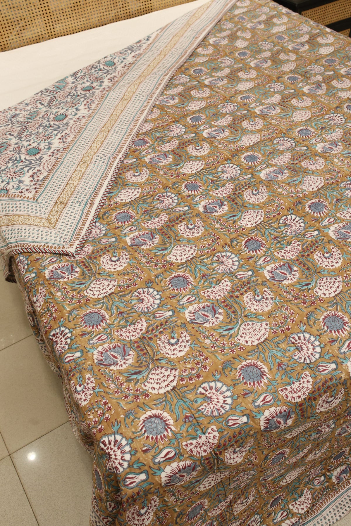 Double dohar / Blanket - Mughal handblock print