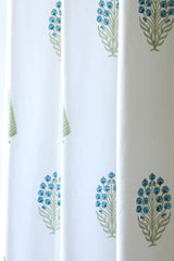 Curtains - Handblock printed curtains white base