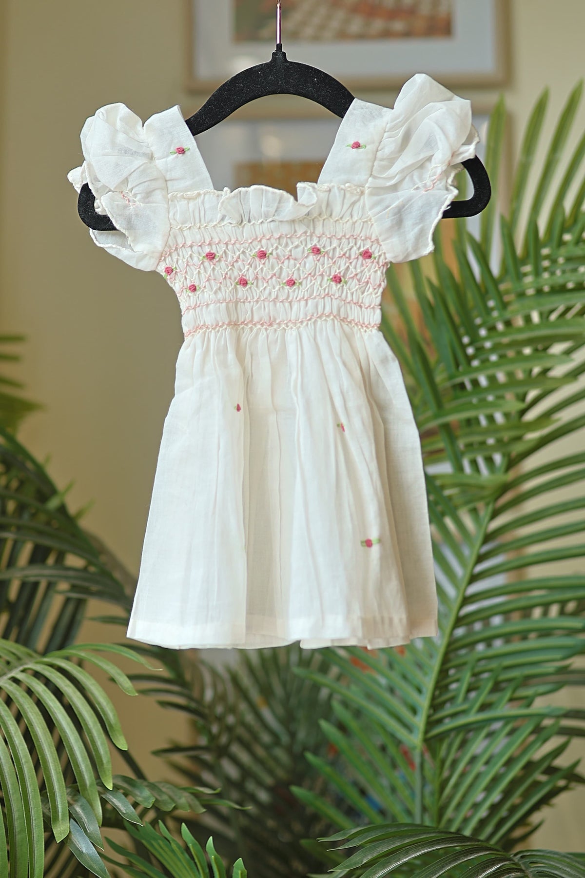 Xmas Kids : smocked dress 6-10 months