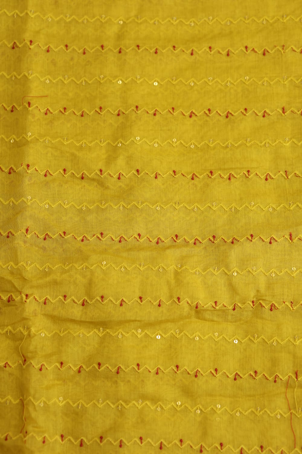 Fabrics - Chanderi embroidery kurti fabric