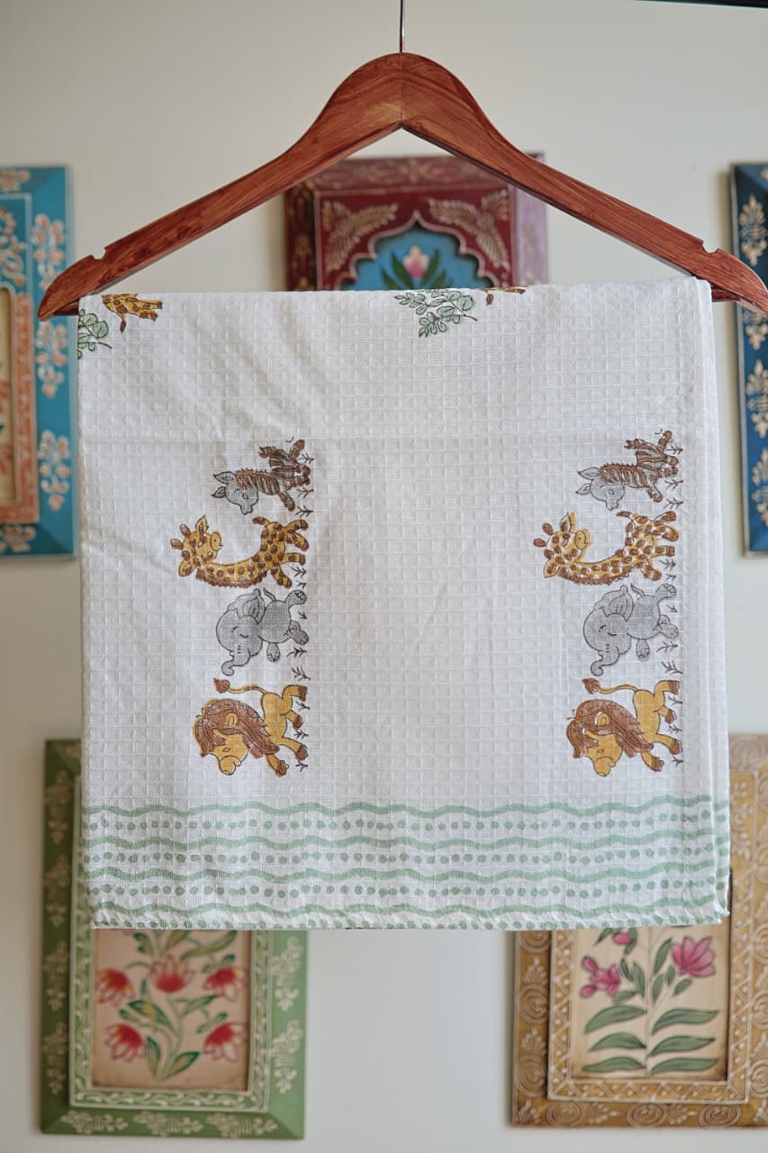 Kids Handblock waffle towel