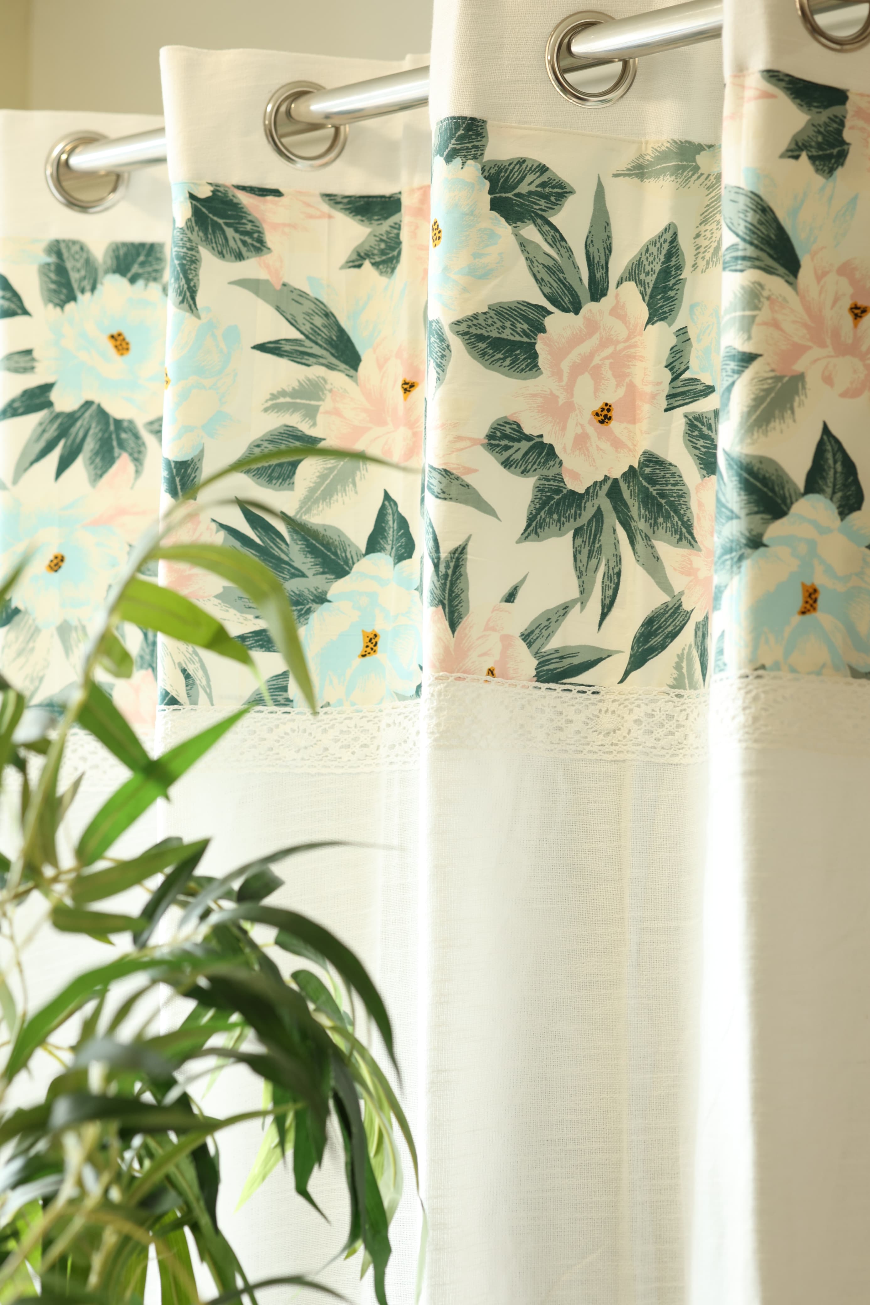 Curtains - Printed opaque curtains vintage floral