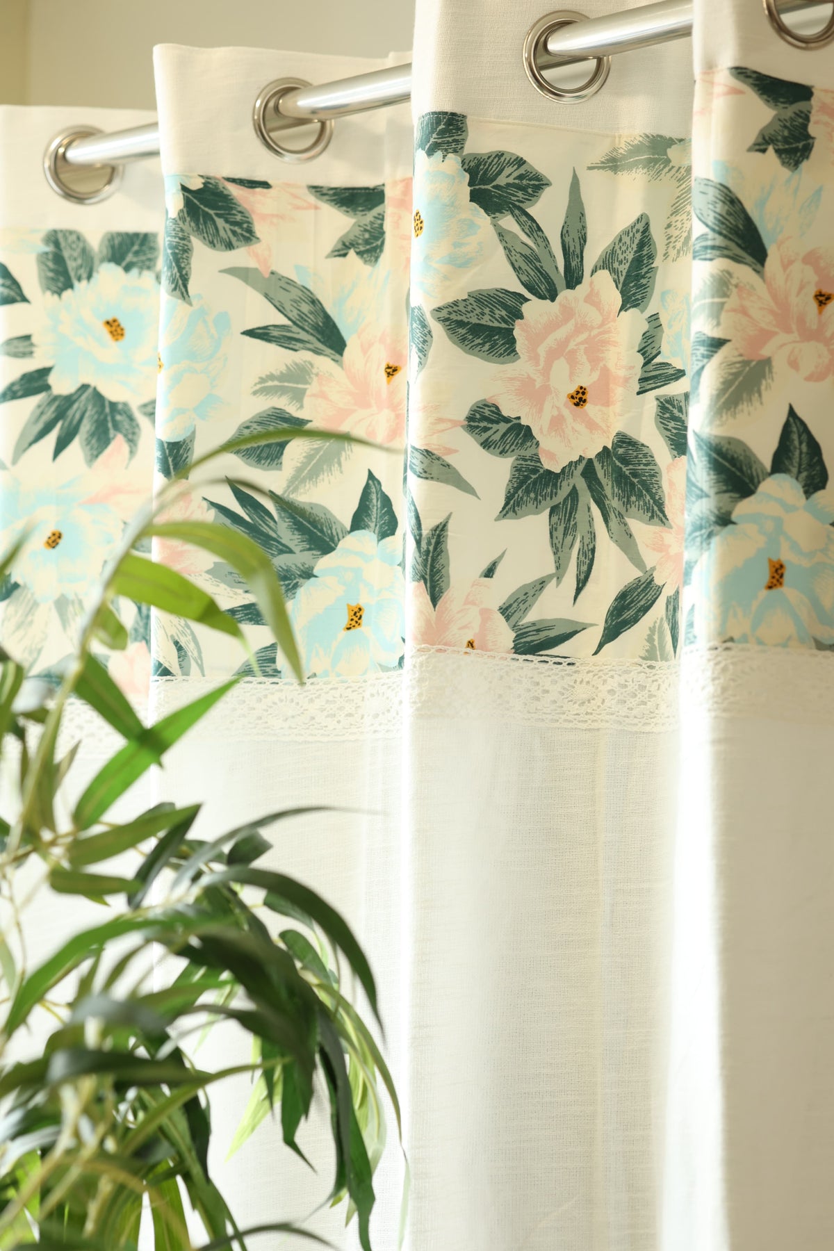 Curtains - Printed opaque curtains vintage floral