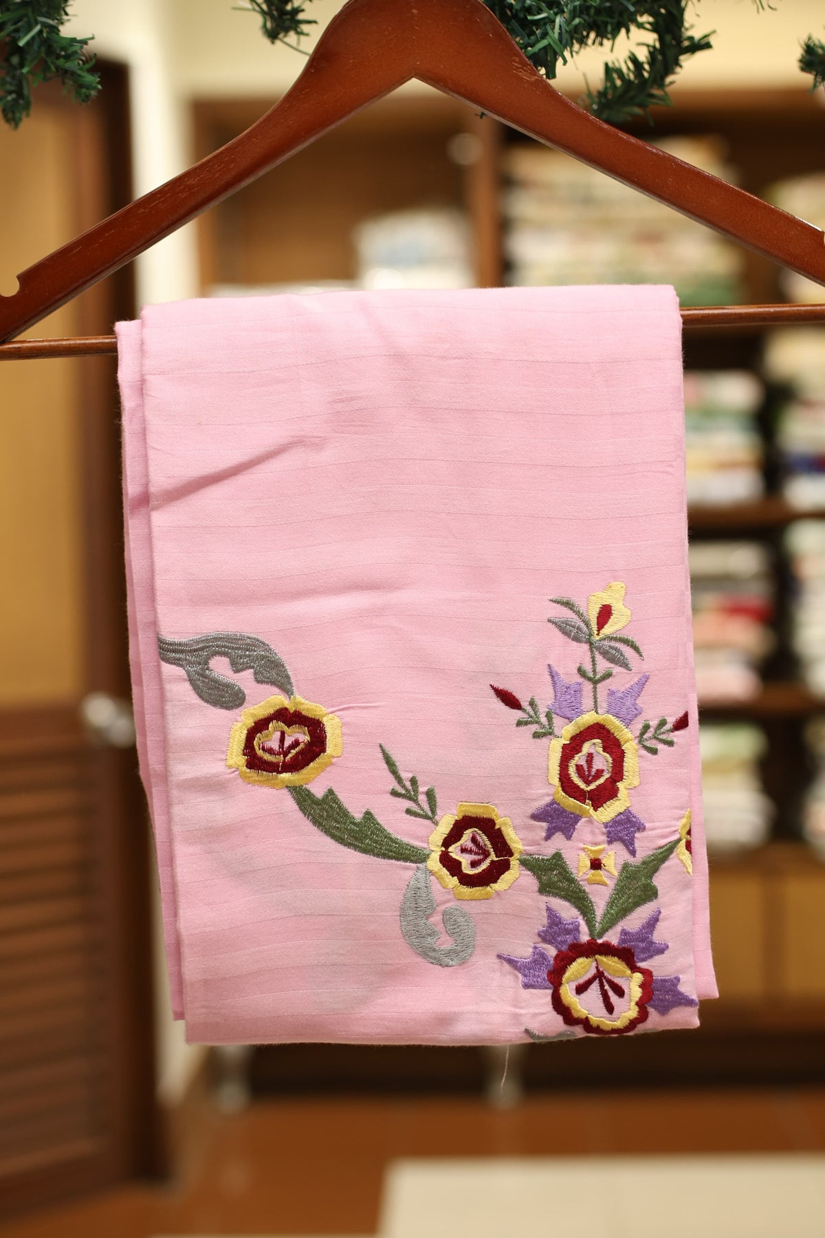 Bedsheet- Queen machine embroidery