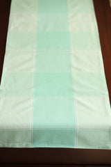 Checks Table runners - Cotton Runners,colour: cyan