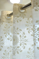 Curtains - Premium embroidery designer curtains semi Transparent/sheer vedic prebooking
