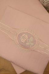 Bedsheets - Queen Premium Embroidery Bedsheet – Blush Rose Solid