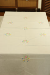 Table cloth - 6 seater cross stitch embroidery