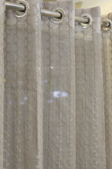 Curtains - Premium Embroidery sheer curtains (Merano zinnia ) grey shade prebooking