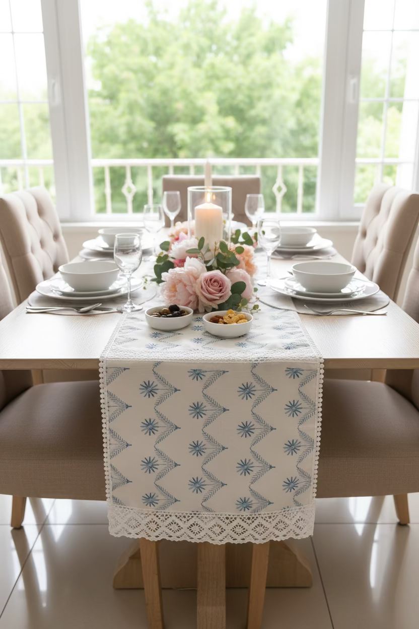 Table Runners - premium embroidery runners 8 seater