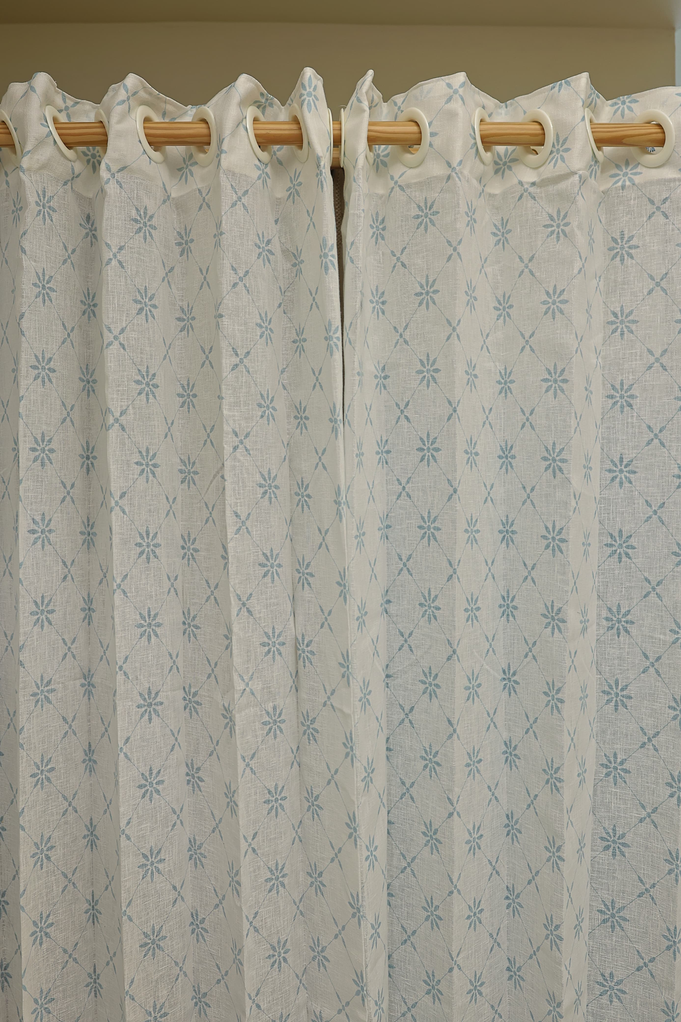 Curtain-Self printed semi transparent