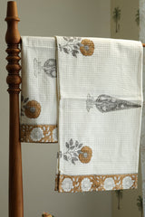 Towels - Waffle Handblock print Towel Set