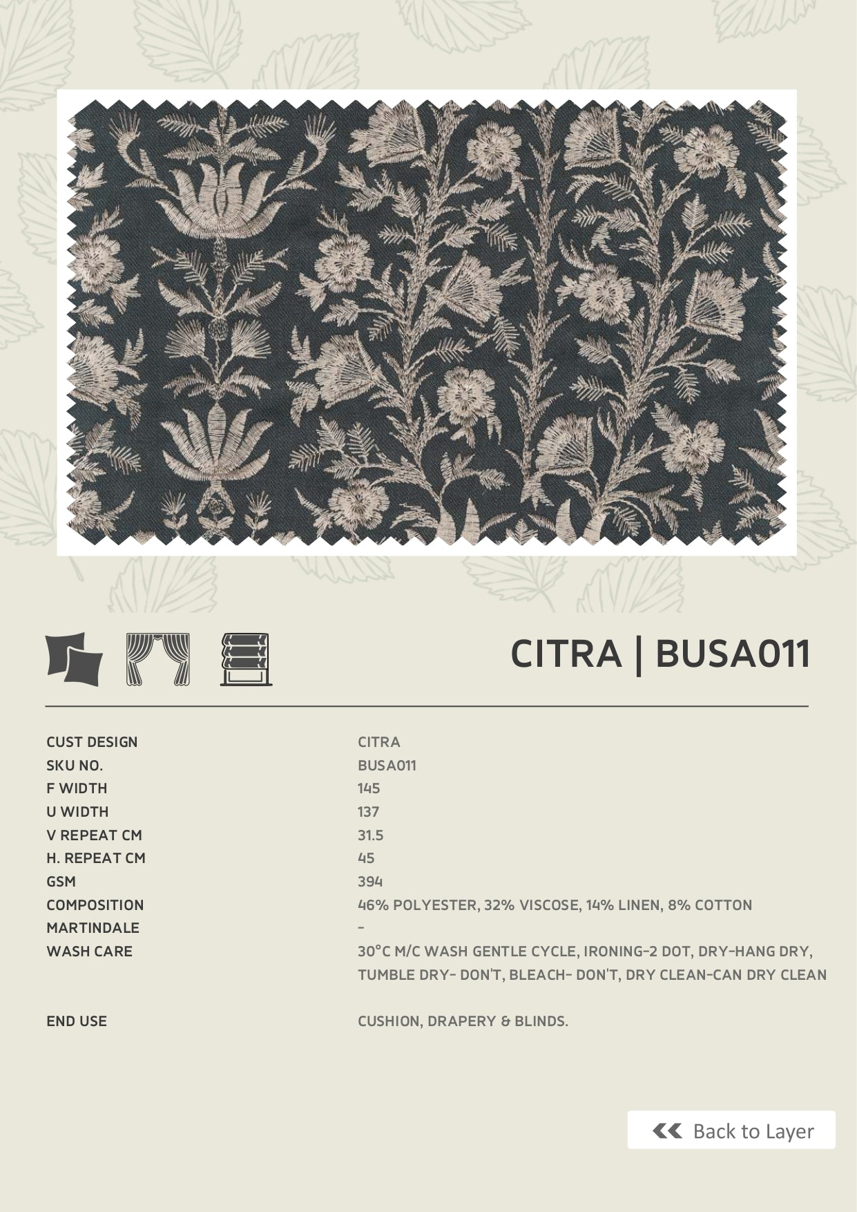 Fabric only-Premium embroidered curtains fabric only(Blinds, Curtains, Cushion covers)