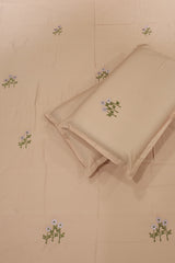King Size Premium Machine Embroidery Bedsheet Set with 2 Pillow Covers (108x108")