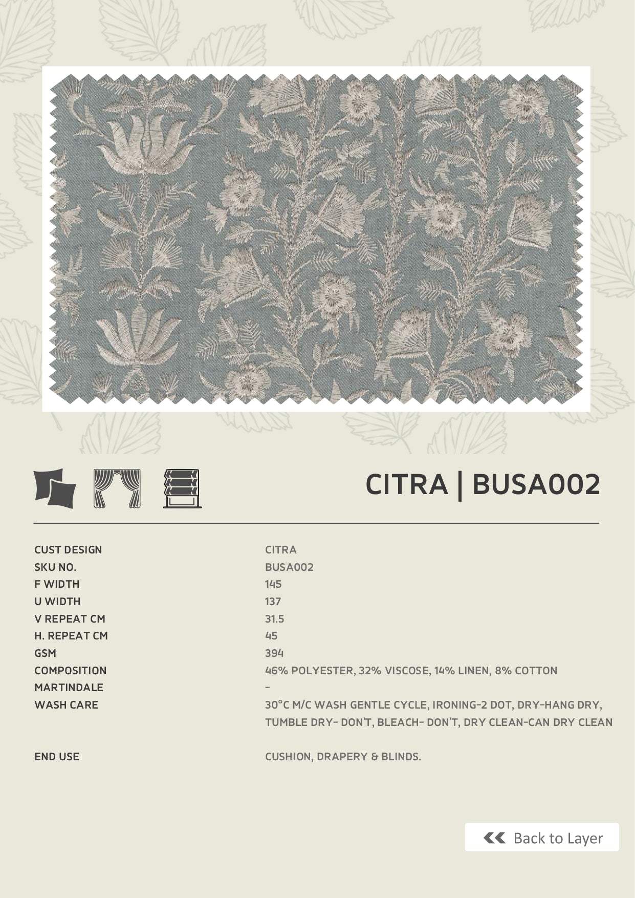 Fabric only-Premium embroidered curtains fabric only(Blinds, Curtains, Cushion covers)