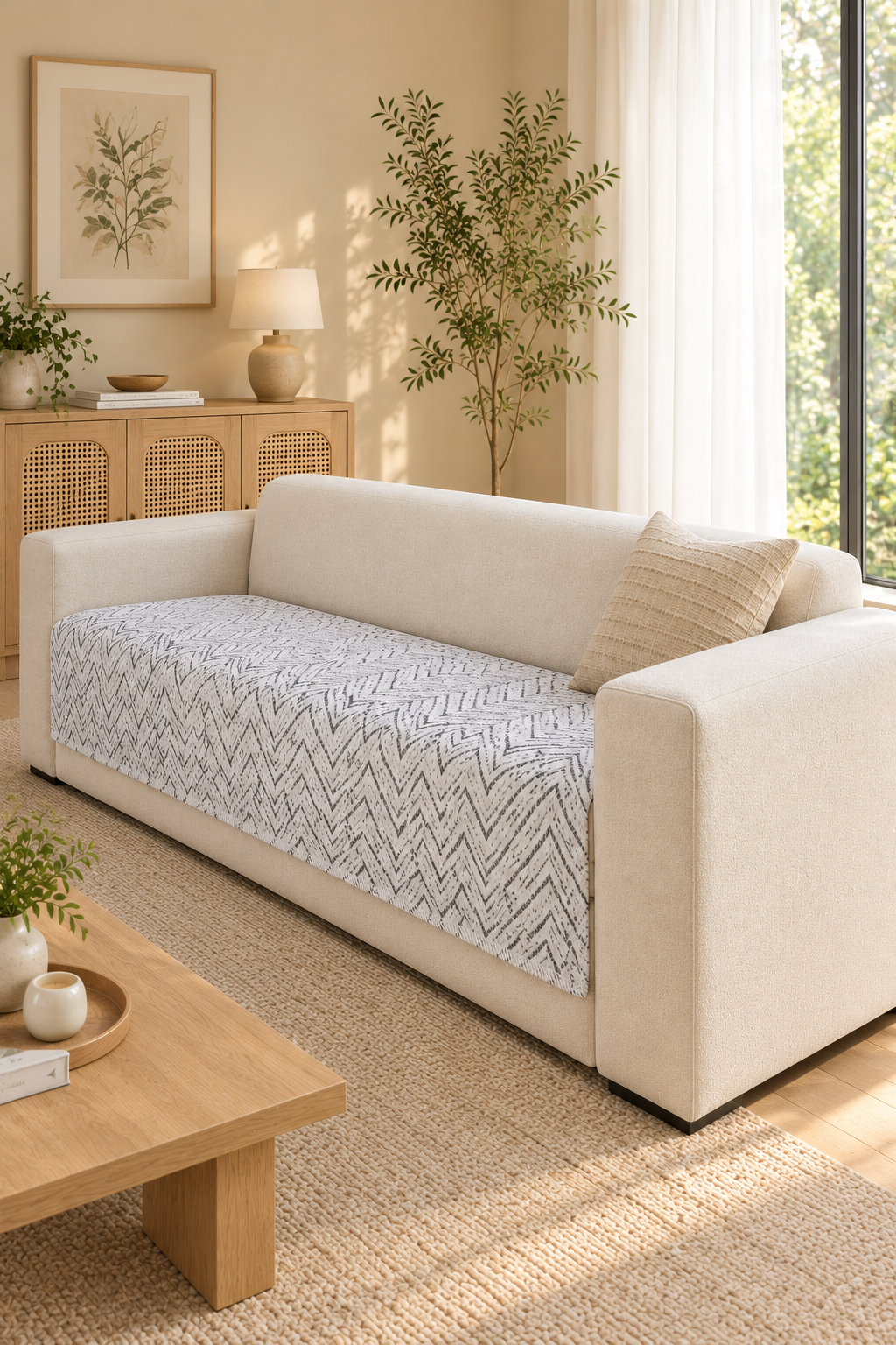 Sofa protector -  description (Colour : Offwhite )