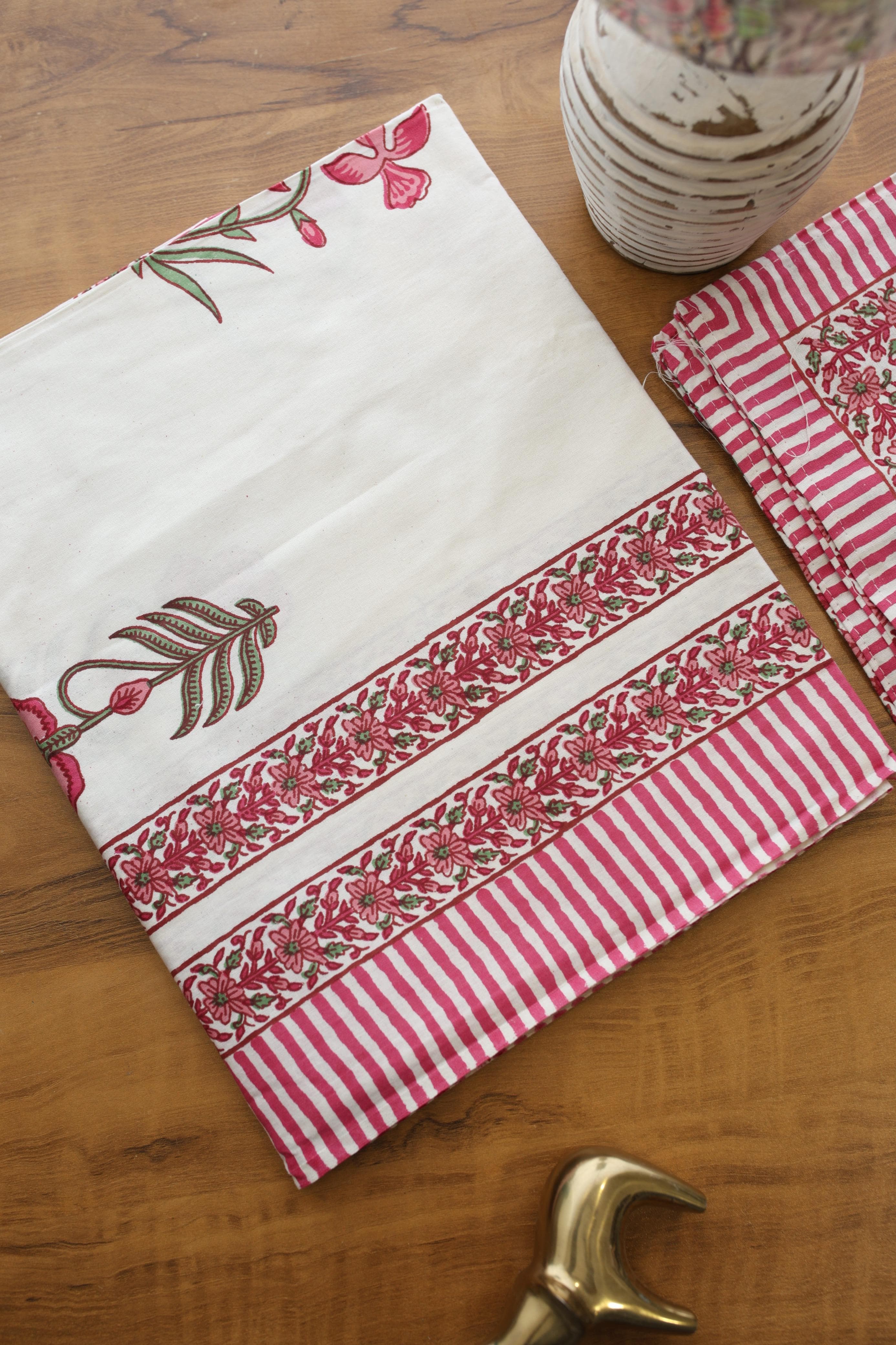 Bedsheets - Single handblock bedsheets