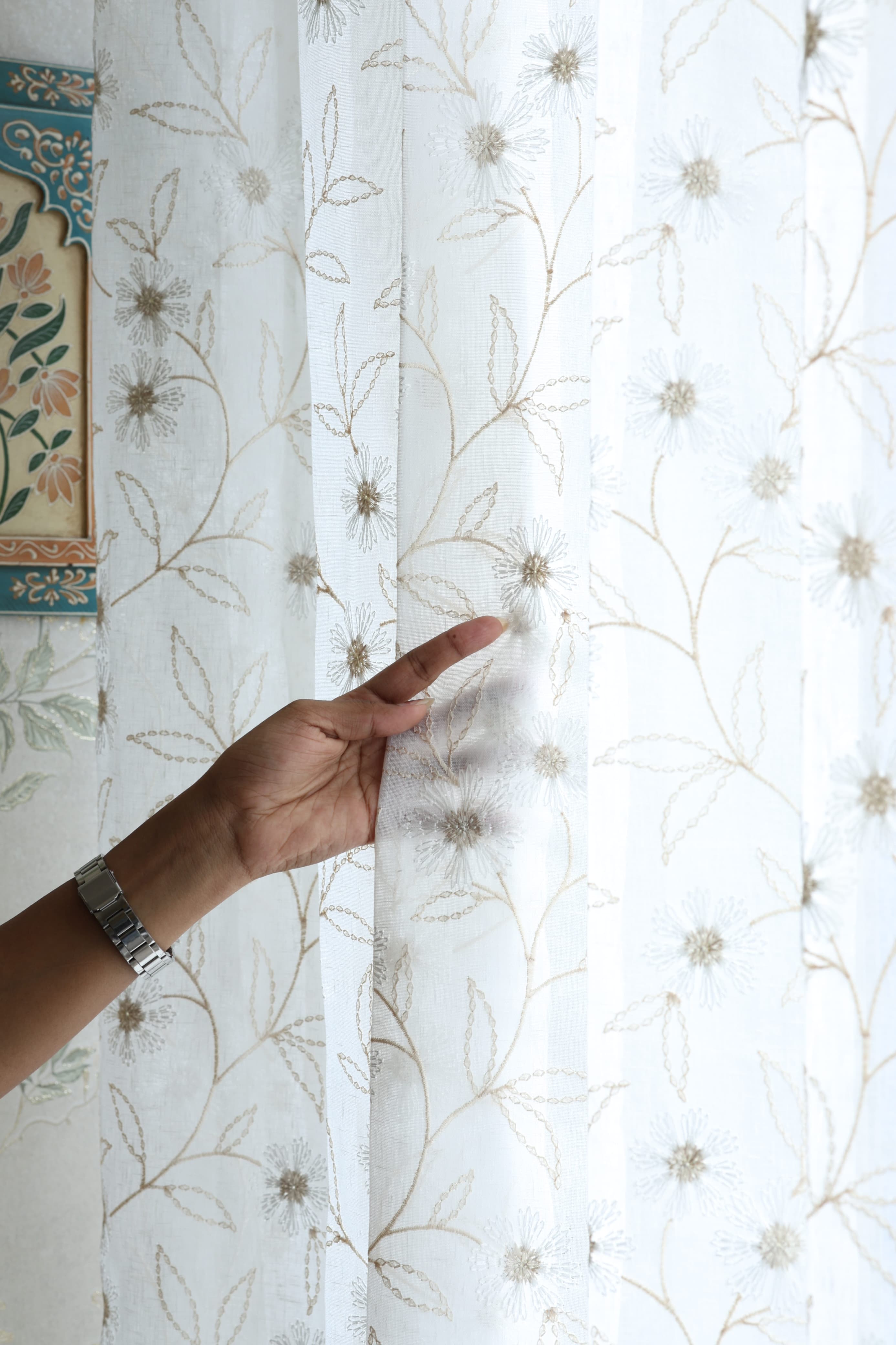 Premium Embroidery Sheer Curtain - Grace