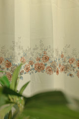 Curtains:English floral printed curtains(sheer and opaque)
