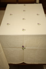 Table cloth - 6 seater cross stitch embroidery