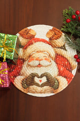 Heart Hands Santa Printed Coaster