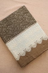 Bedsheets - Premium King soft cotton lace bedsheets majestic