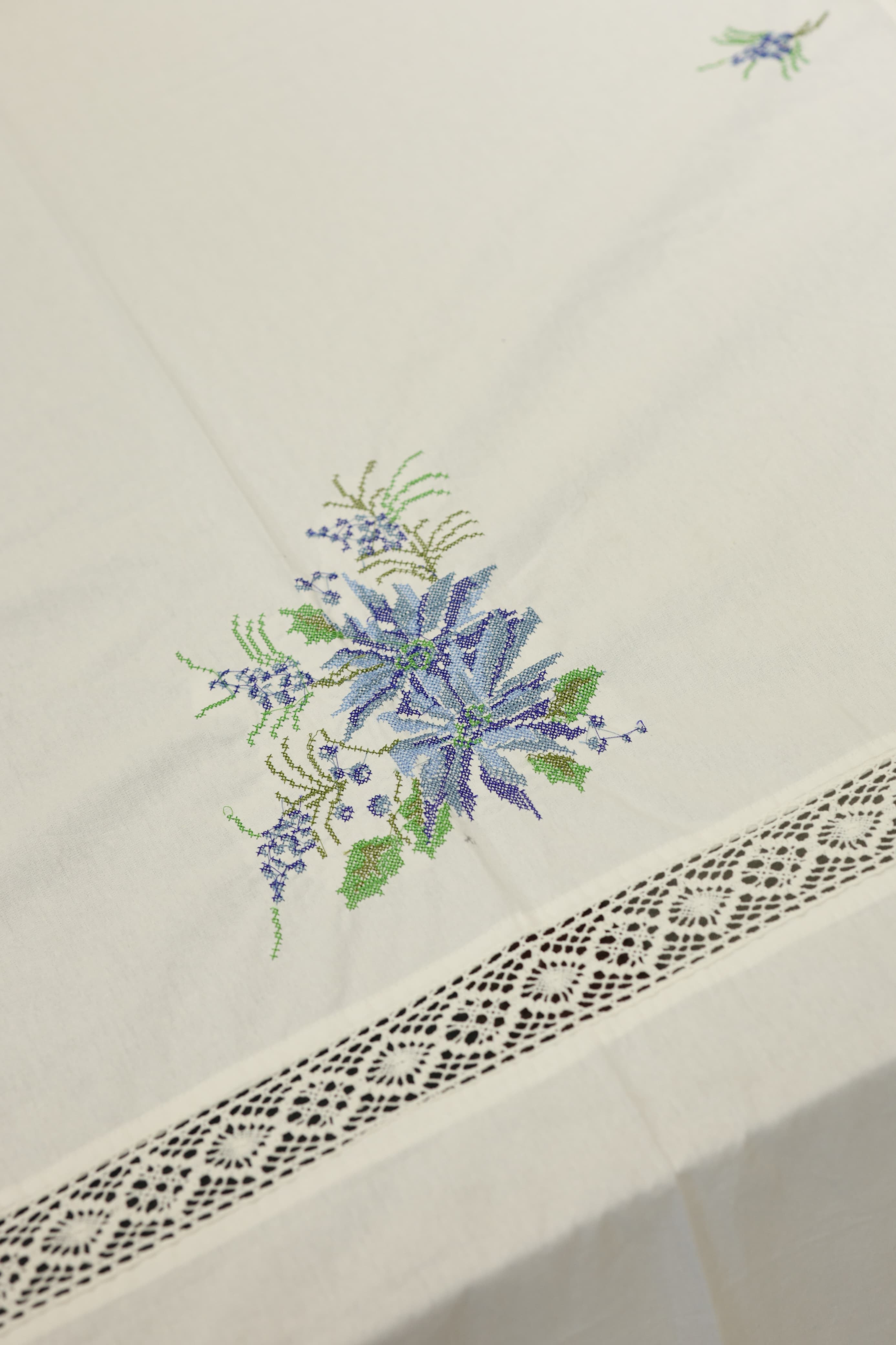 Table cloths - 8 seater cross stitch embroidery