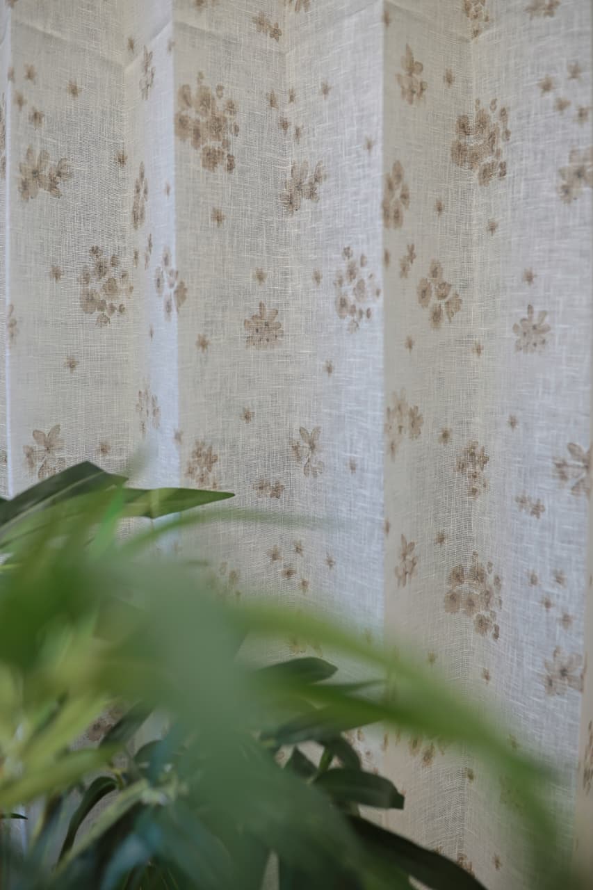 Curtain-Self printed semi transparent