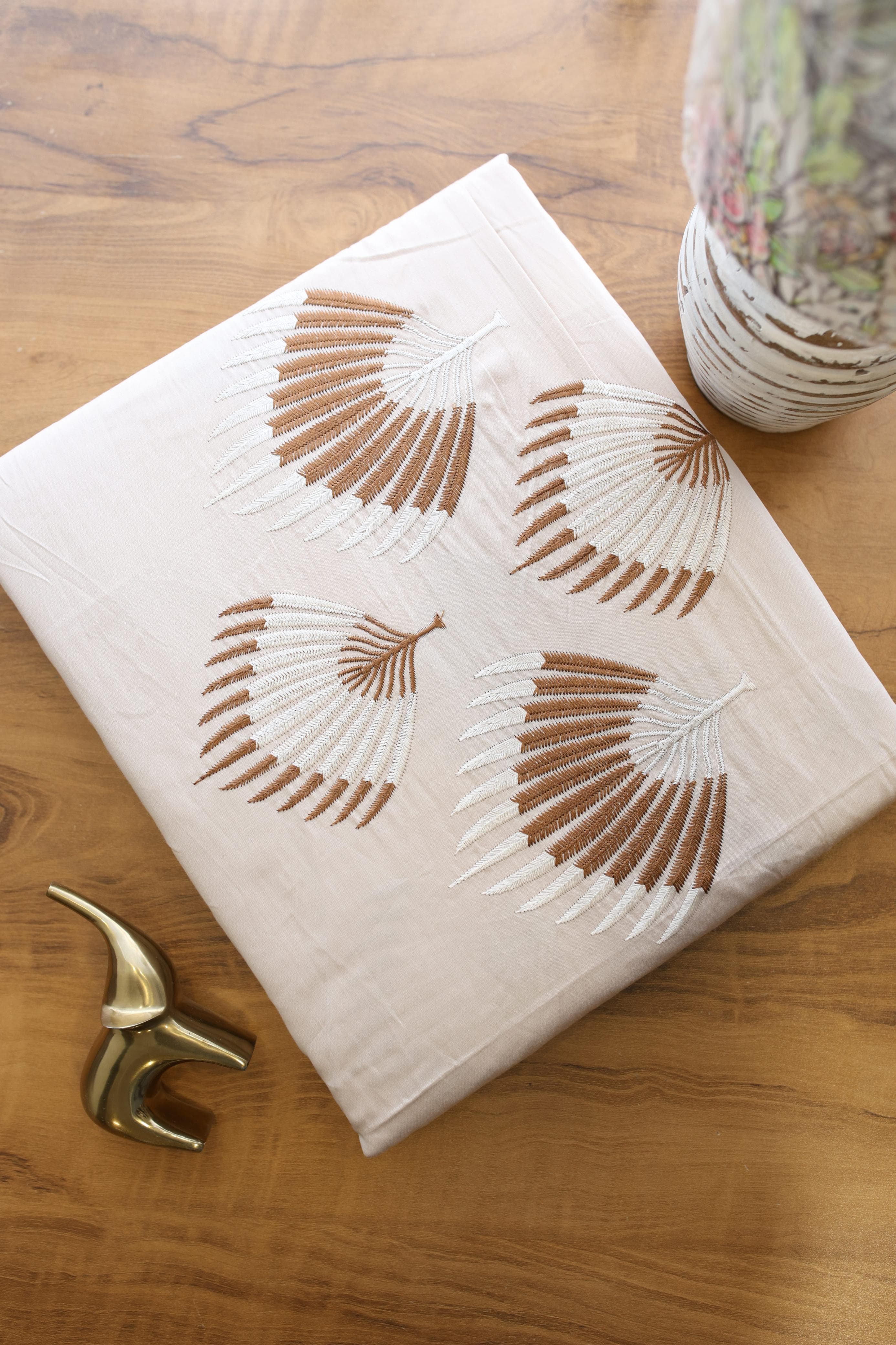 Bedsheets - Premium King Machine embroidery Soft cotton bedsheets