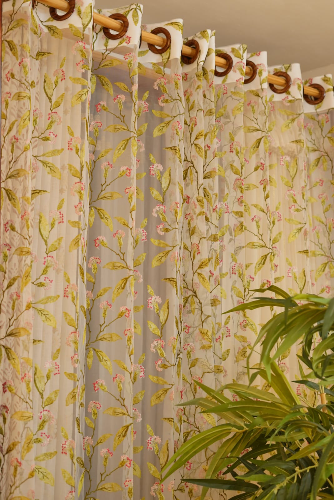 Curtains - Premium embroidery sheer curtain prebooking  (description )
