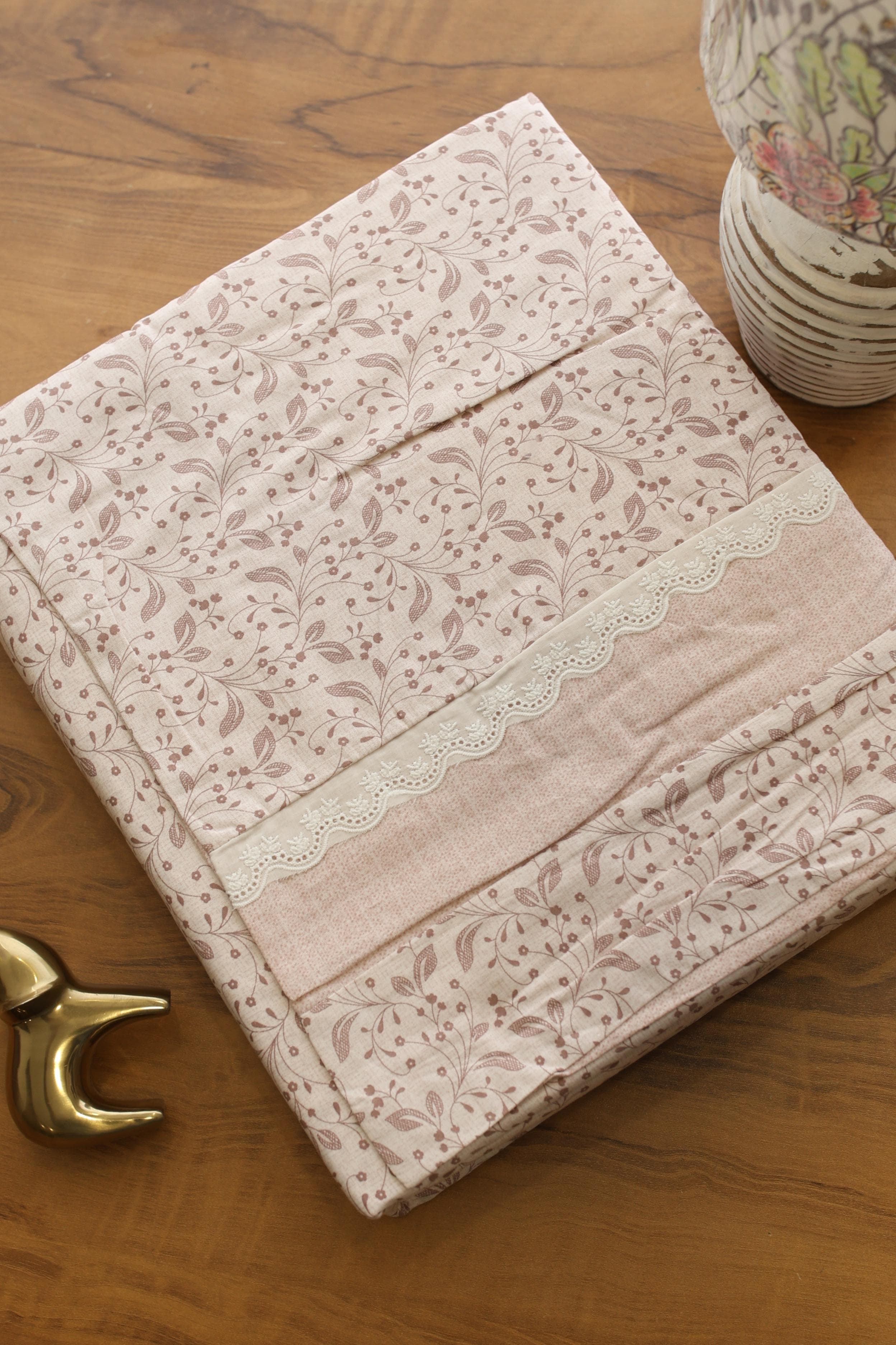 Bedsheets - Premium King cotton lace bedsheets majestic