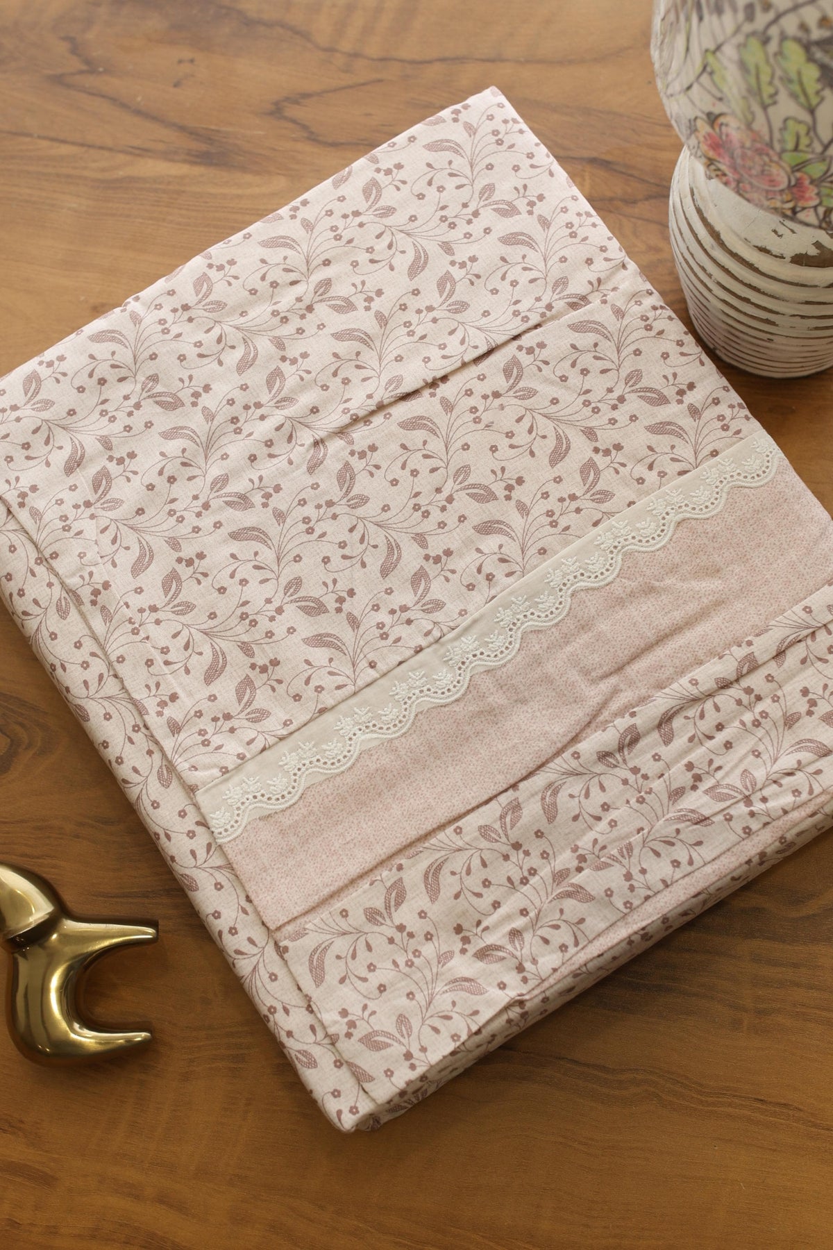 Bedsheets - Premium King cotton lace bedsheets majestic
