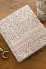 Bedsheets - Premium King cotton lace bedsheets majestic