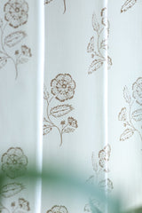 Curtains - Rustic Wildflower Printed Opaque Curtain