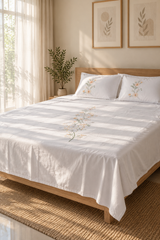 Bedsheets - King Premium Machine embroidery bedsheets MEK